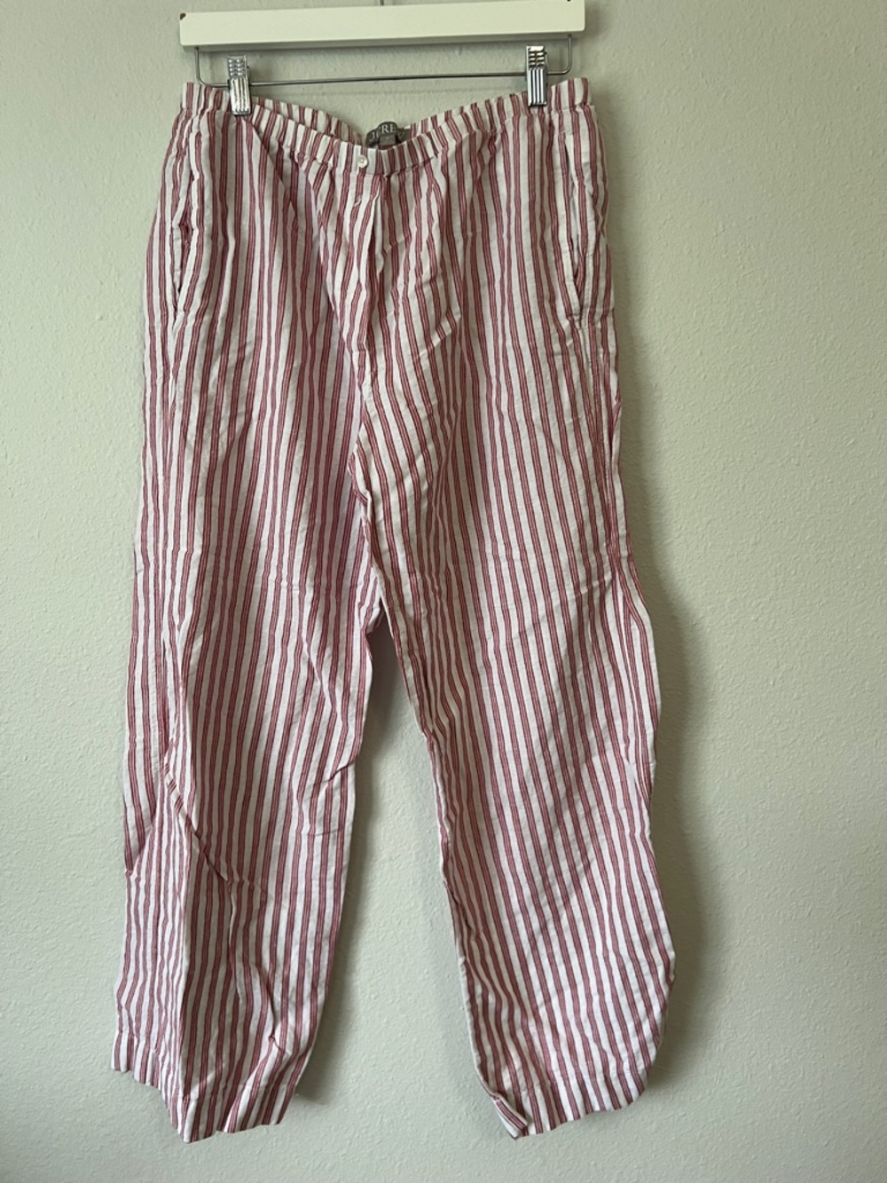 J.Crew Long-sleeve pajama pant set in striped linen-cotton blend - Picture 4 of 6